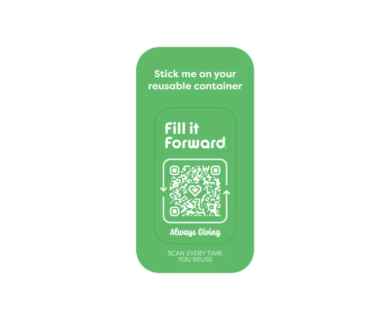 Fill it Forward Container Sticker.