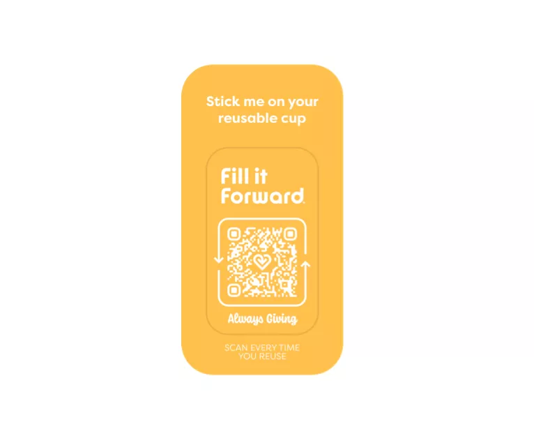 Fill it Forward Cup Sticker.