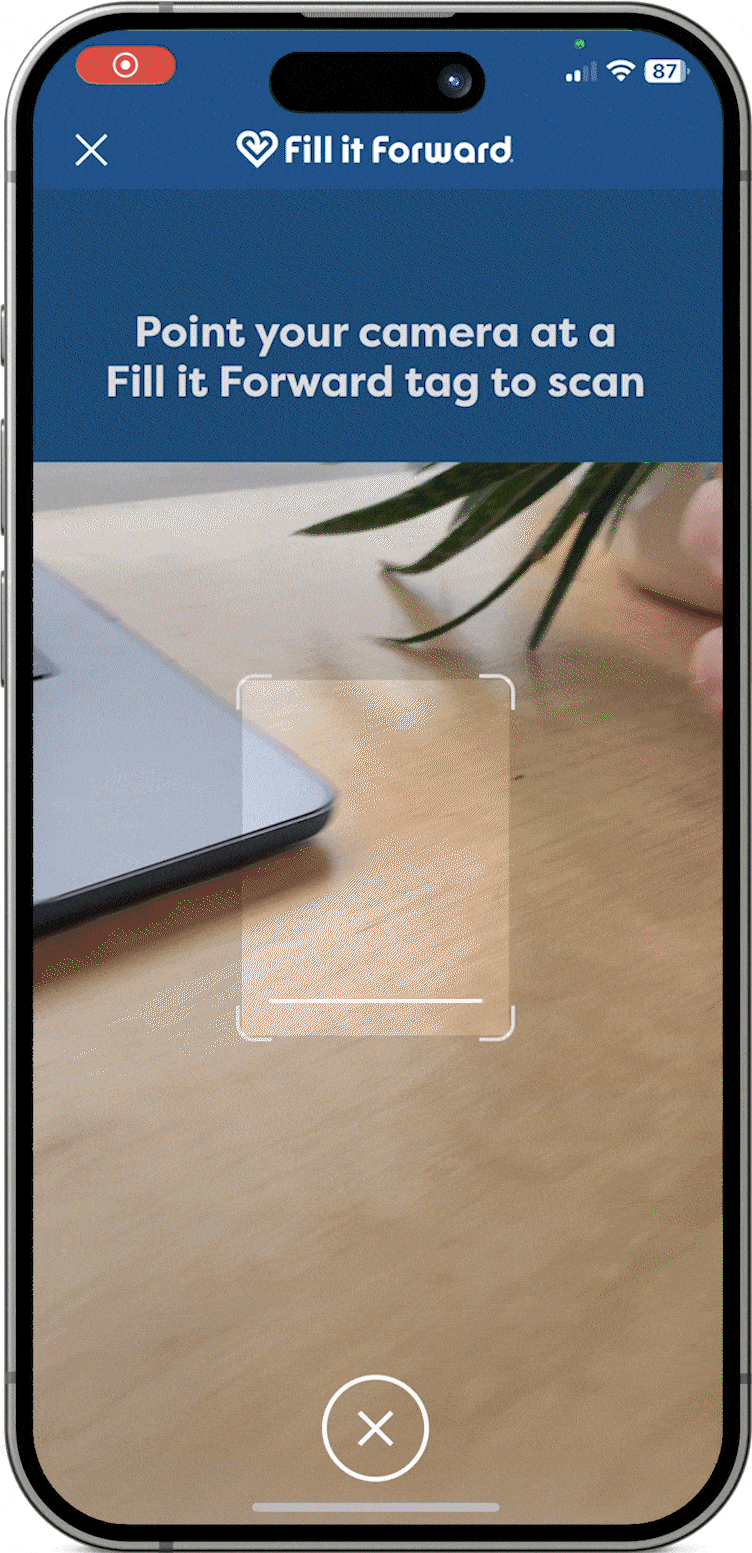 Loop including Fill it Forward app and water tap