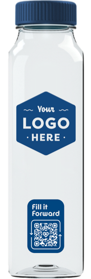 Cupanion Bottle, with "Your Logo Here" printed on the side.