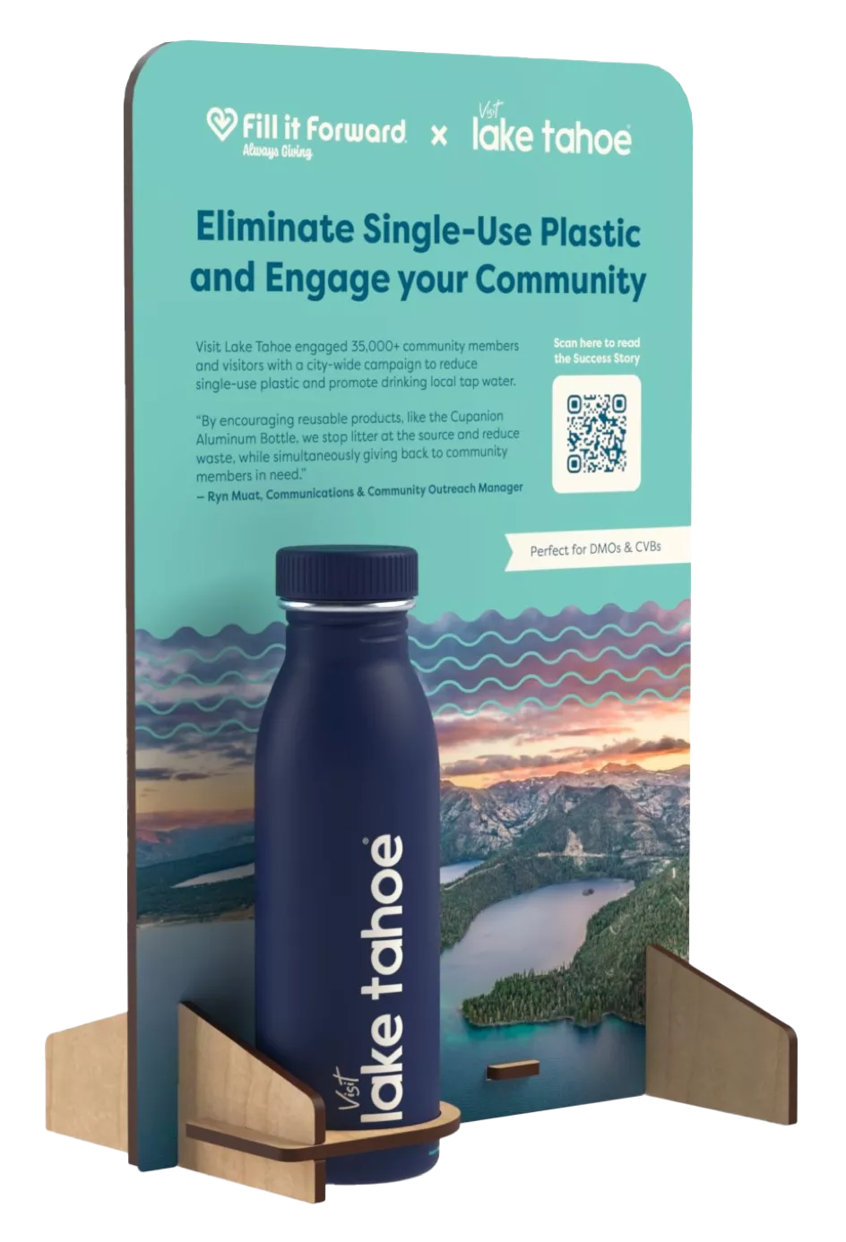 Photo of lake Tahoe bottle holder